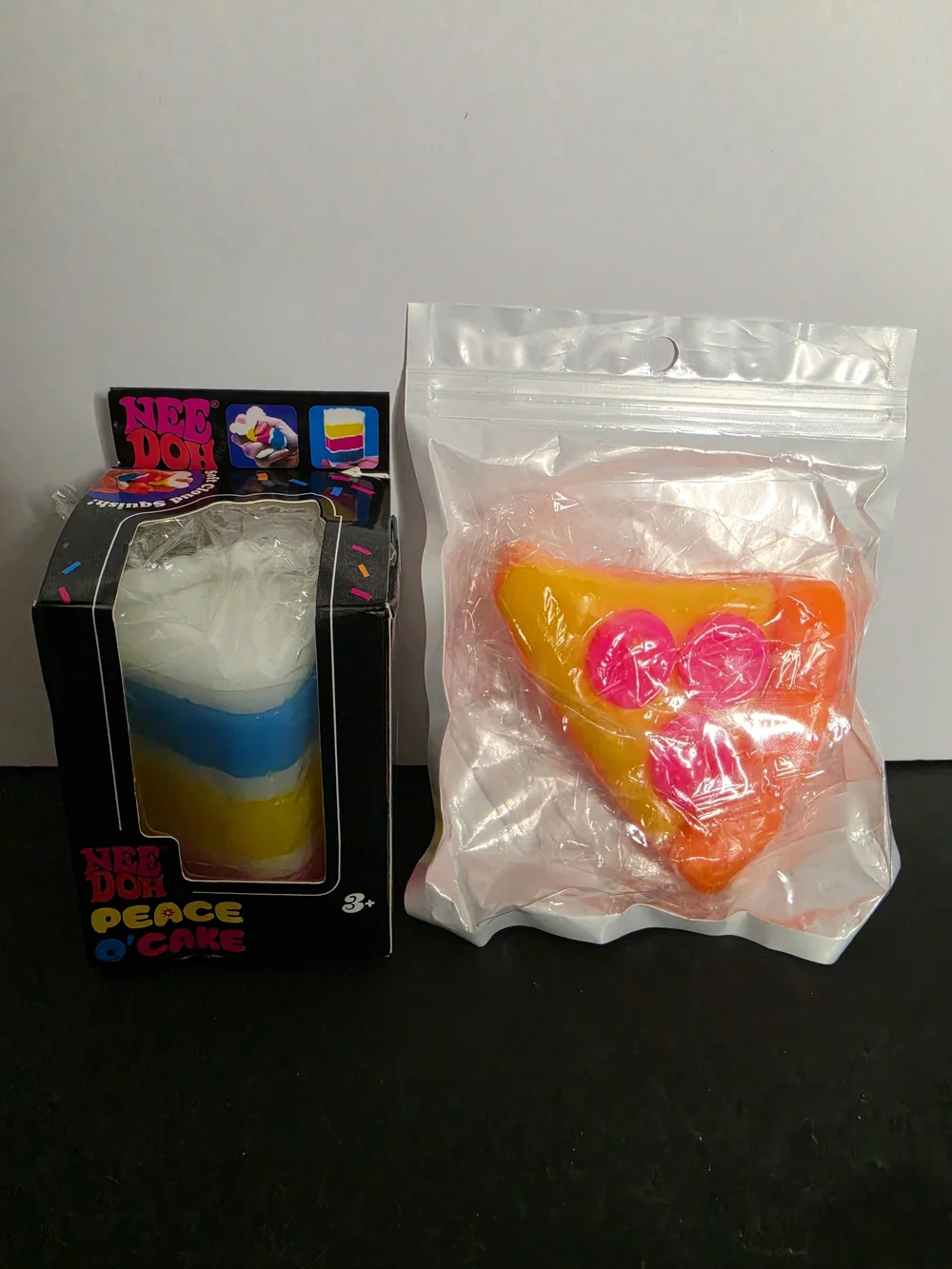 Squishie Peace Of Cake & Pizza Slice Stress Toy